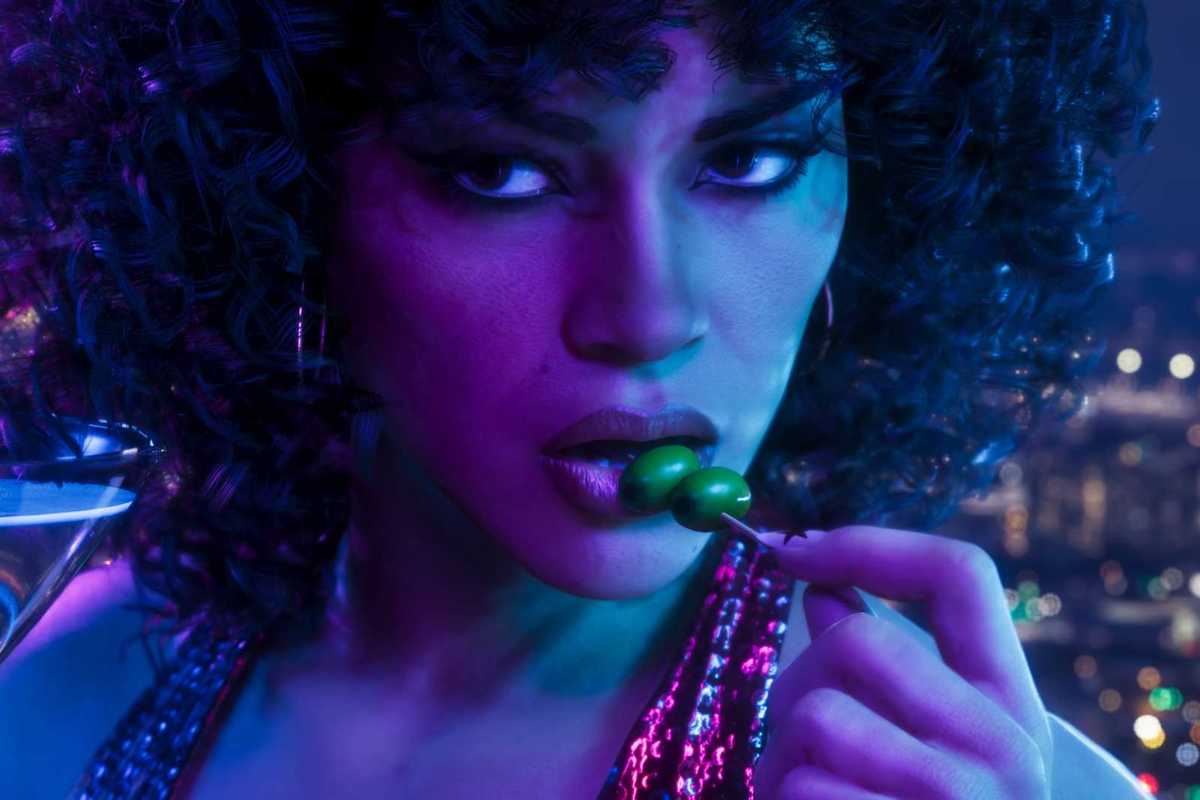 An official screenshot of Lucia Caminos from the GTA 6 Vintage Vice City Pack