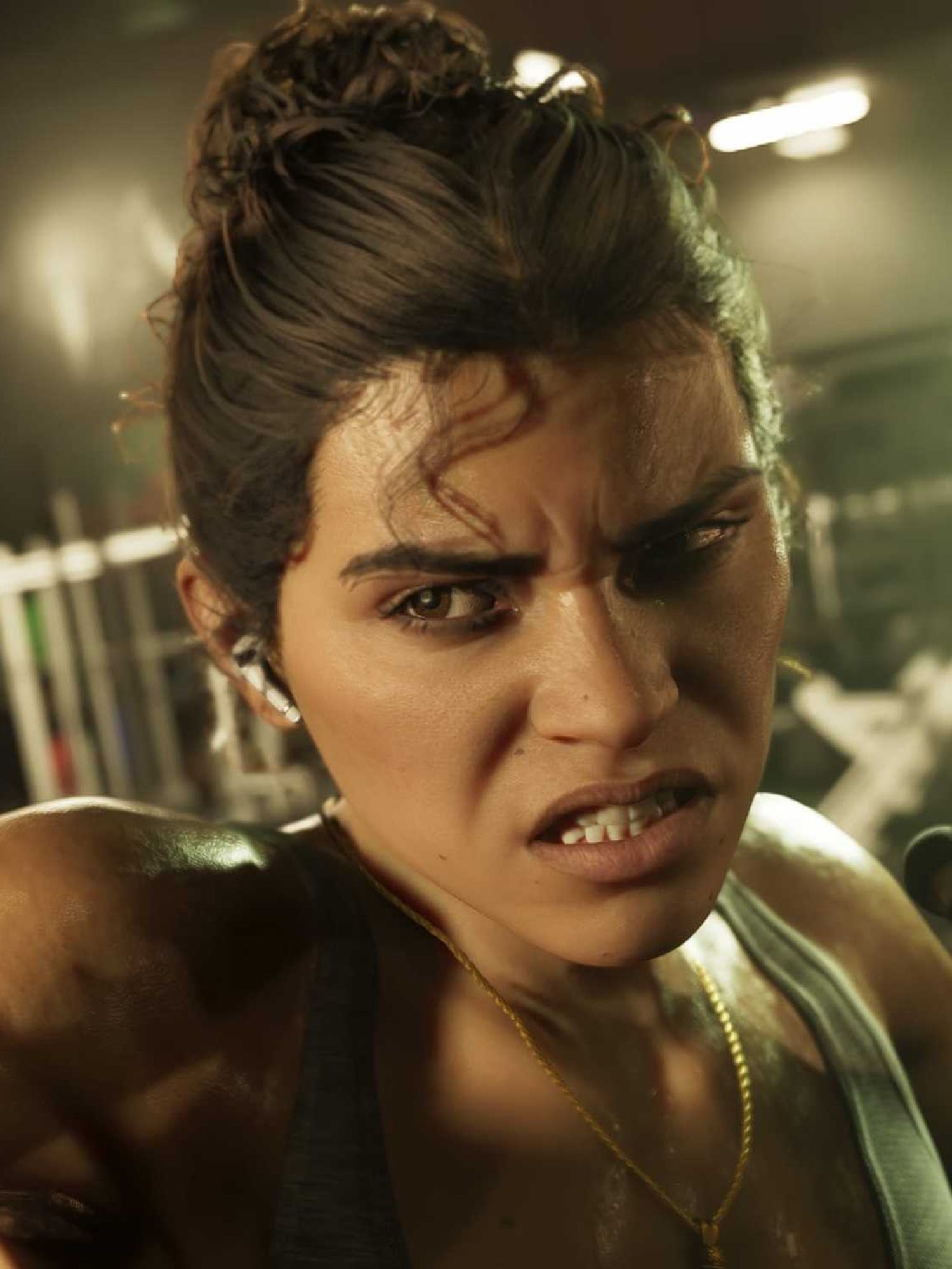 An official screenshot of Lucia Caminos in GTA 6