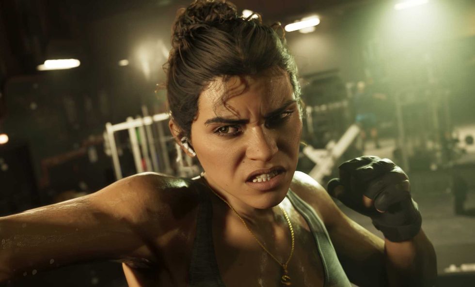 An official screenshot of Lucia Caminos in GTA 6