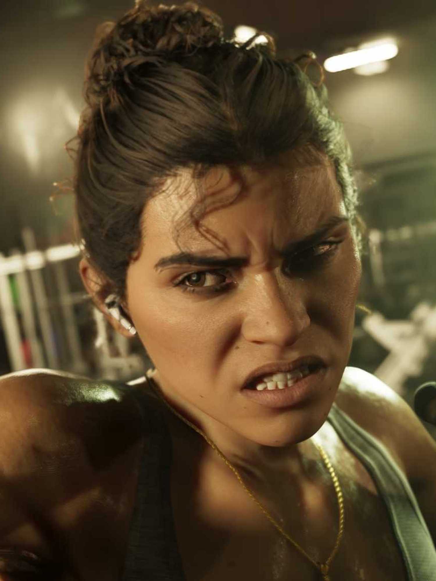 An official screenshot of Lucia Caminos in GTA 6