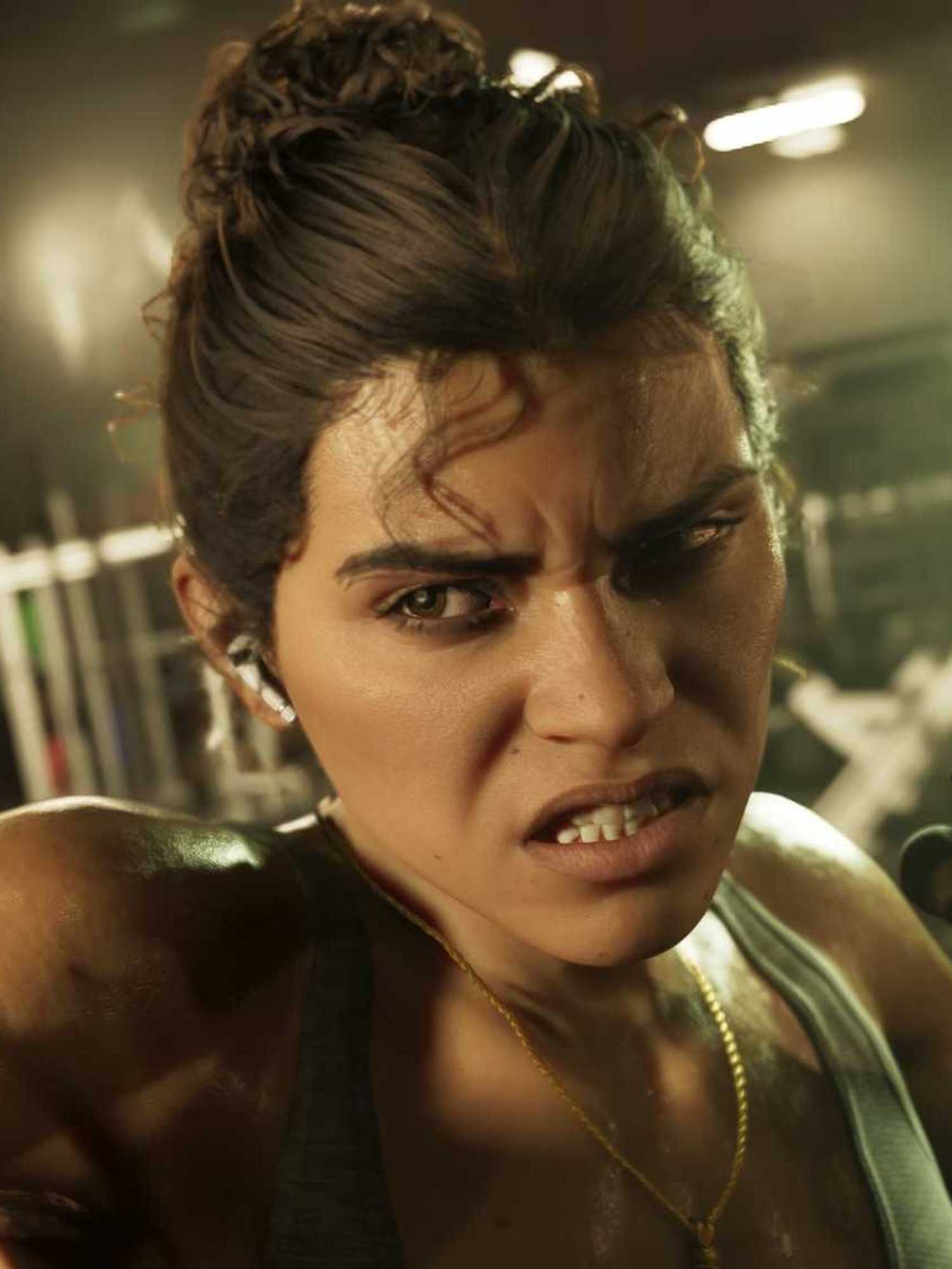 An official screenshot of Lucia Caminos in GTA 6