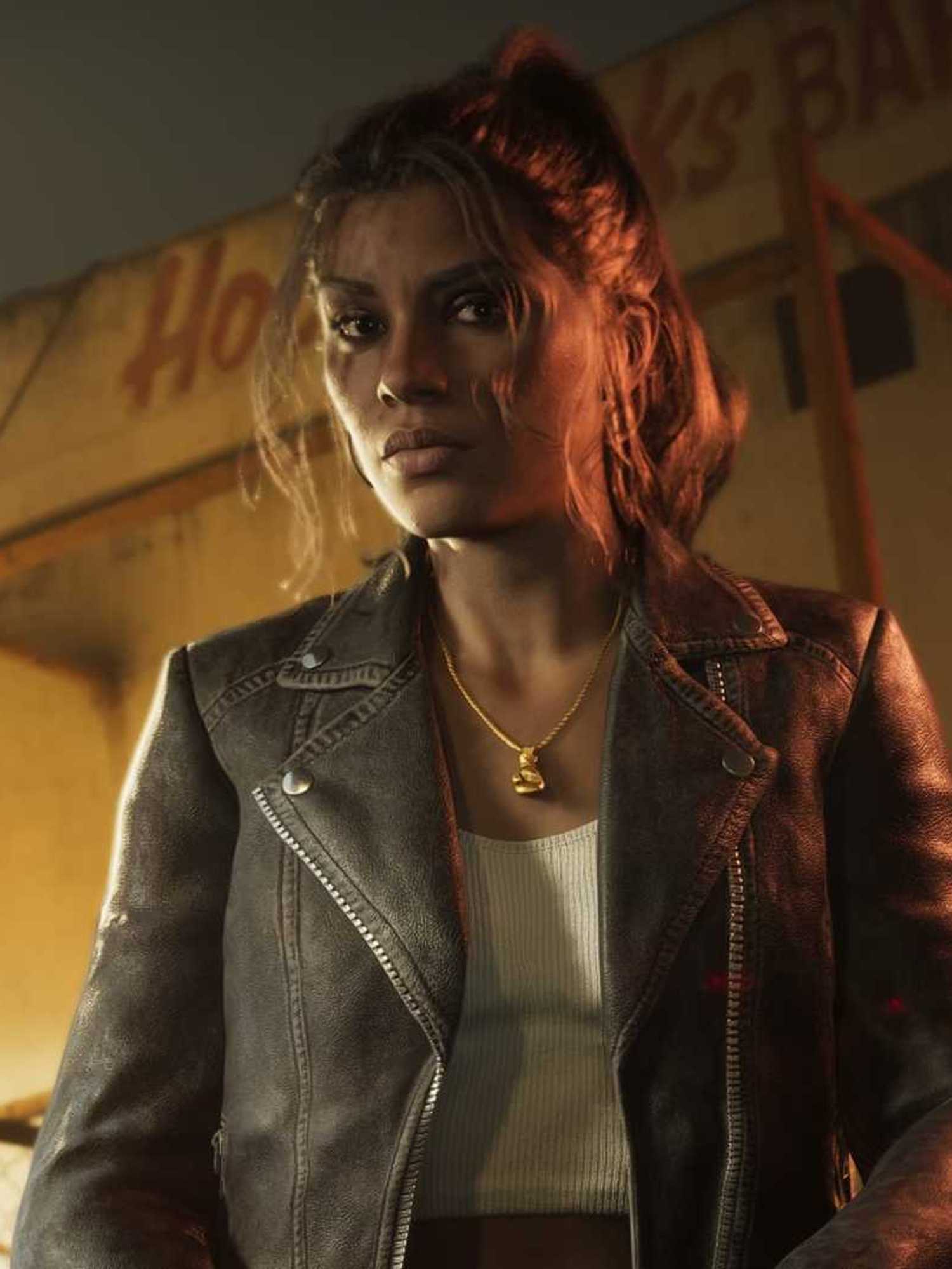 An official screenshot of Lucia Caminos in GTA 6
