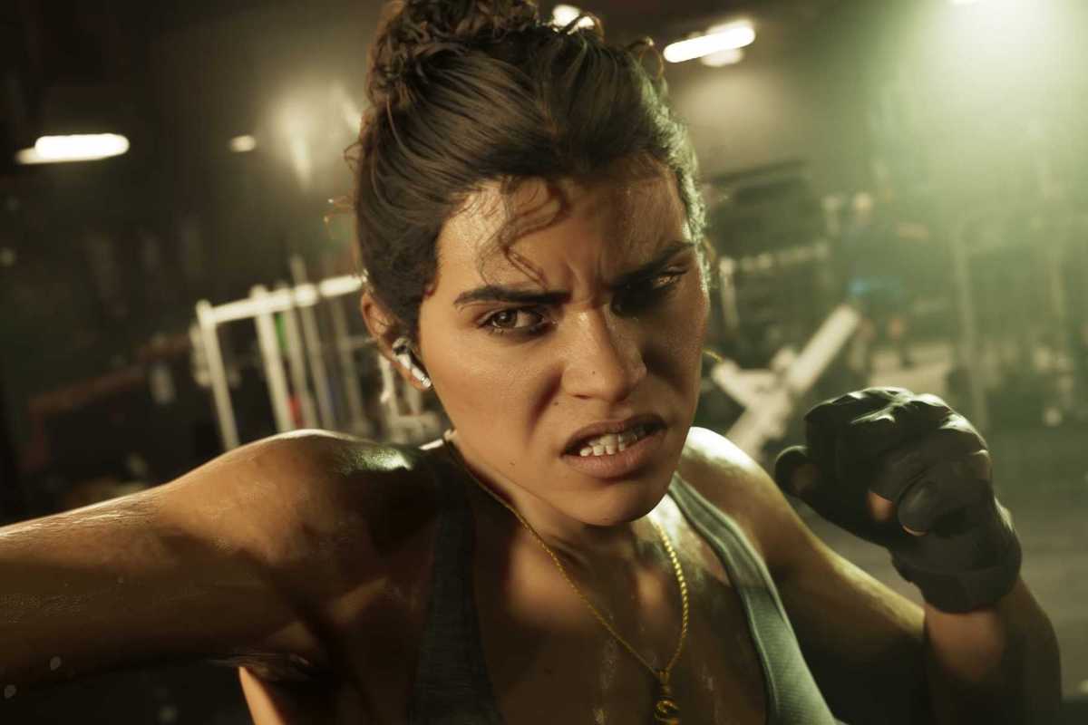 An official screenshot of Lucia Caminos in GTA 6