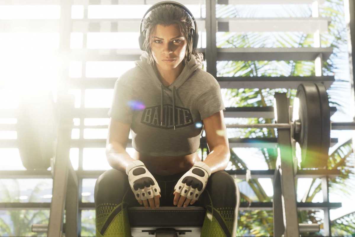 An official screenshot of Lucia Caminos in GTA 6