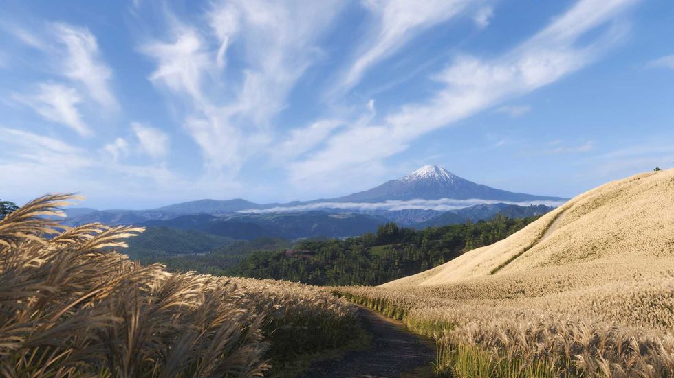 An official screenshot of Mount Fuji in Forza Horizon 6