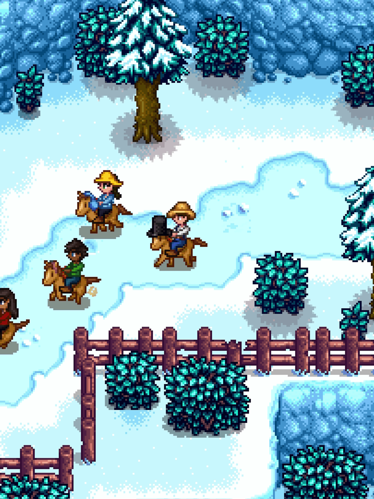 An official screenshot of multiplayer in Stardew Valley