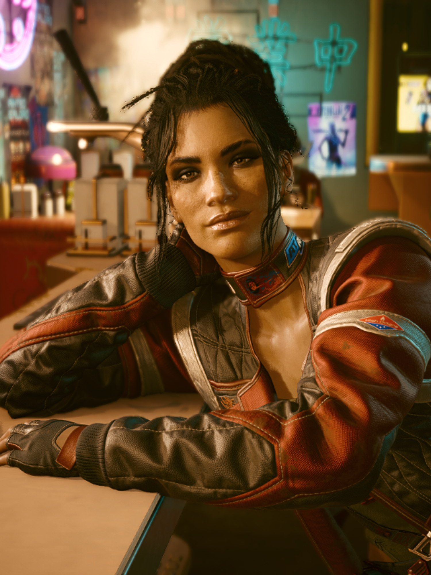 An official screenshot of Panam from Cyberpunk 2077