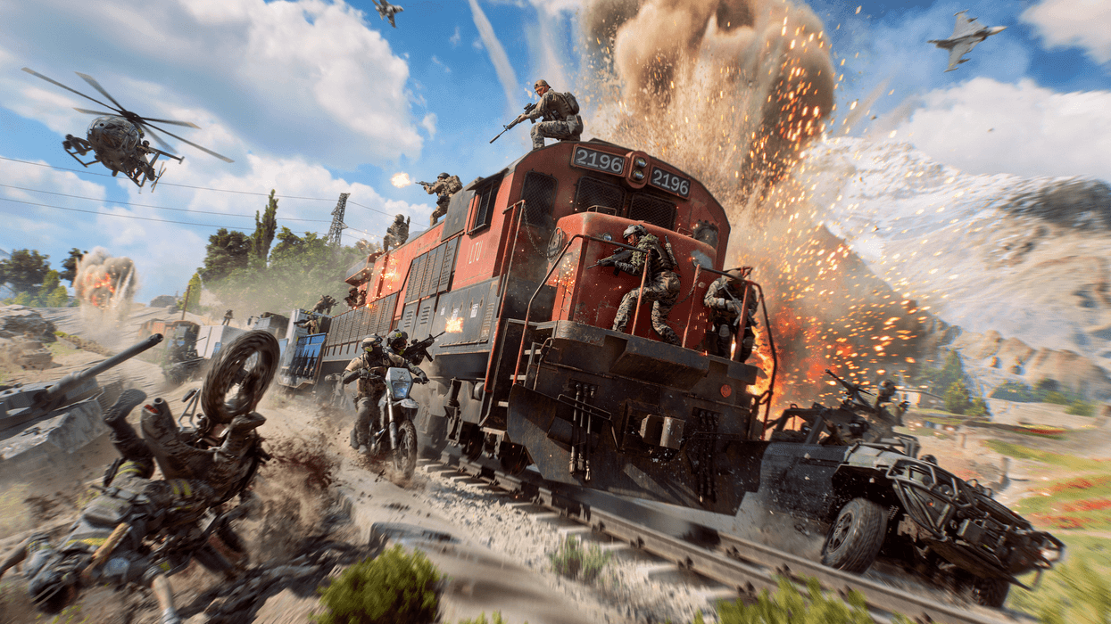 An official screenshot of Railway to Golmud in Battlefield 6