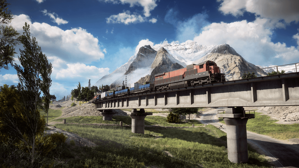 An official screenshot of Railway to Golmud in Battlefield 6