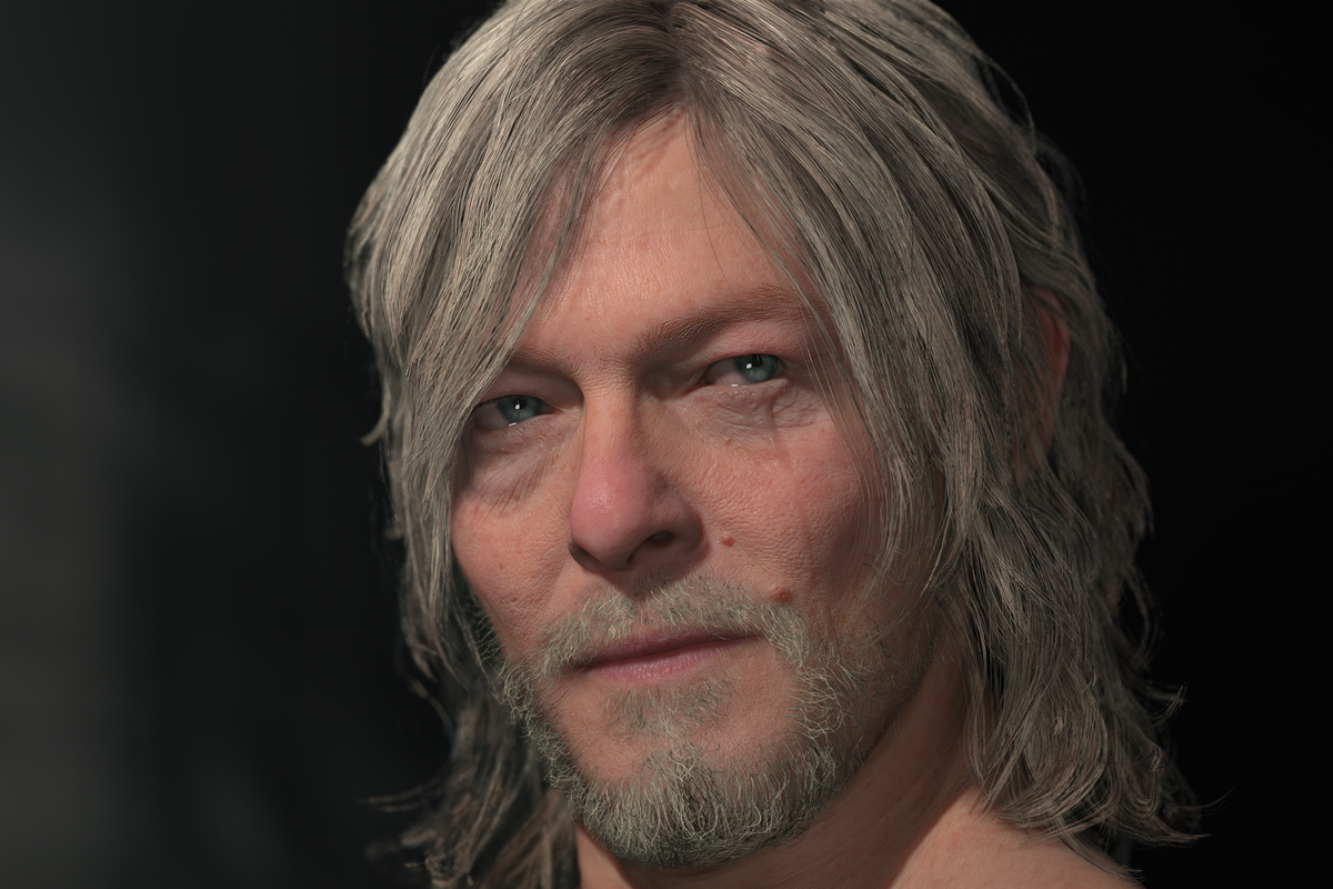 An official screenshot of Sam Bridges from Death Stranding 2: On the Beach