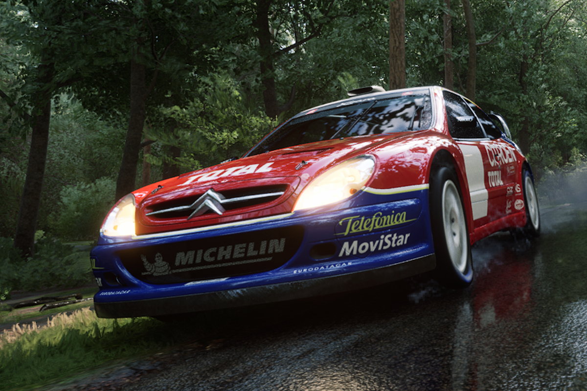 An official screenshot of the Citroen Xsara in Assetto Corsa Rally
