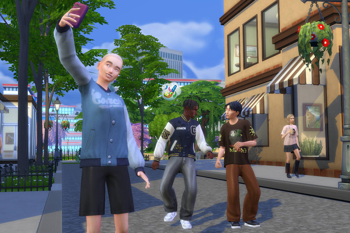An official screenshot of the Coach collab in The Sims 4