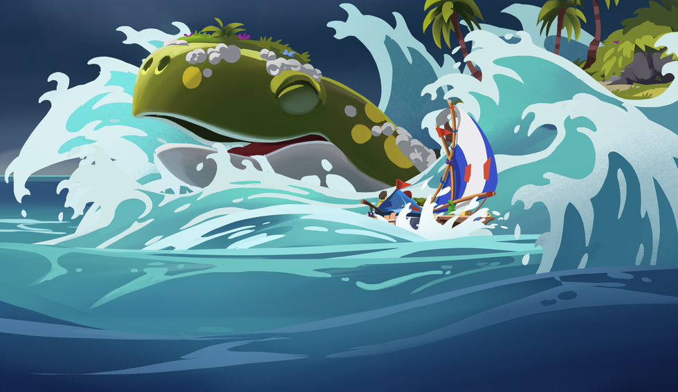 An official screenshot of the 'whurtle' in Survival Kids