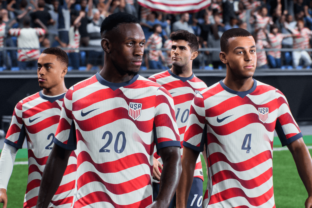 An official screenshot of USMNT stars in EA Sports FC 26