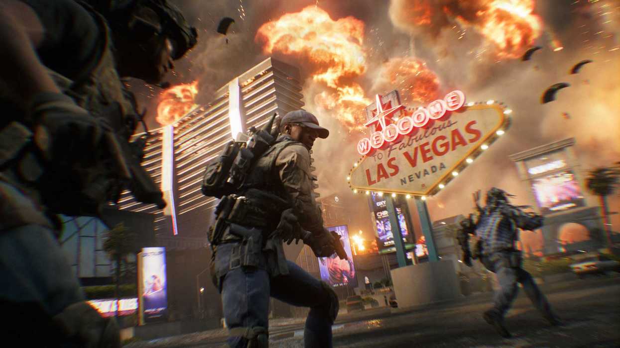 An official screenshot of Vegas Strip from Battlefield 6 Season 5