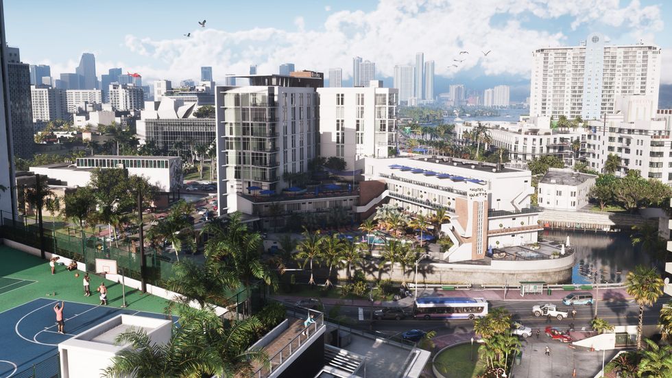 An official screenshot of Vice City in GTA 6