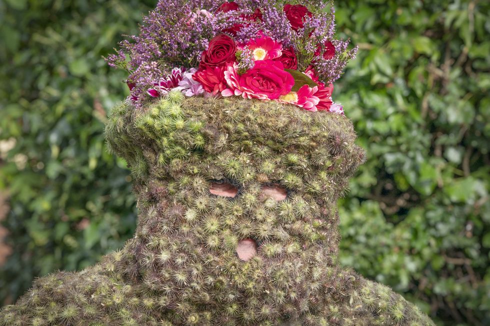 Andrew Taylor in the Burryman suit (Jane Barlow/PA)
