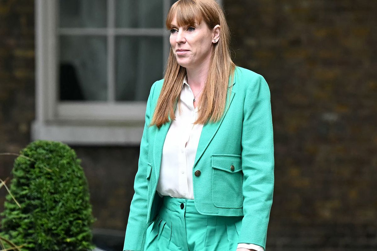 Angela Rayner wearing a turquoise suit