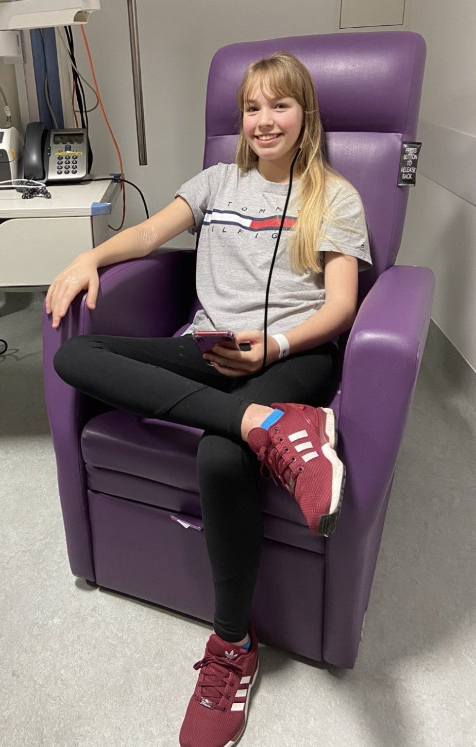 Anna on transplant day