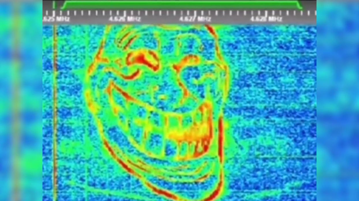 Anonymous broadcasts infamous 'troll face' on Russian military radio