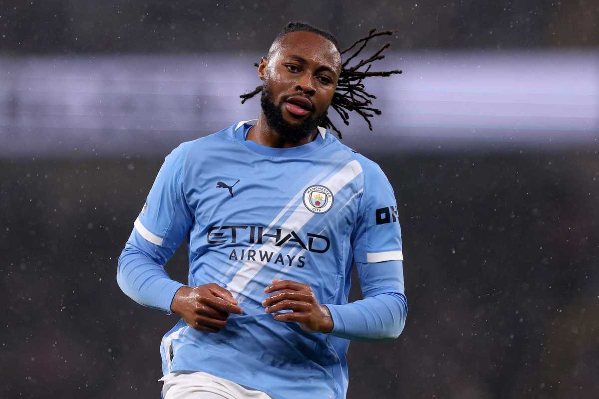 Antoine Semenyo of Manchester City during the Premier League match between Manchester City and Fulham at Etihad Stadium on February 11, 2026 in Manchester, England