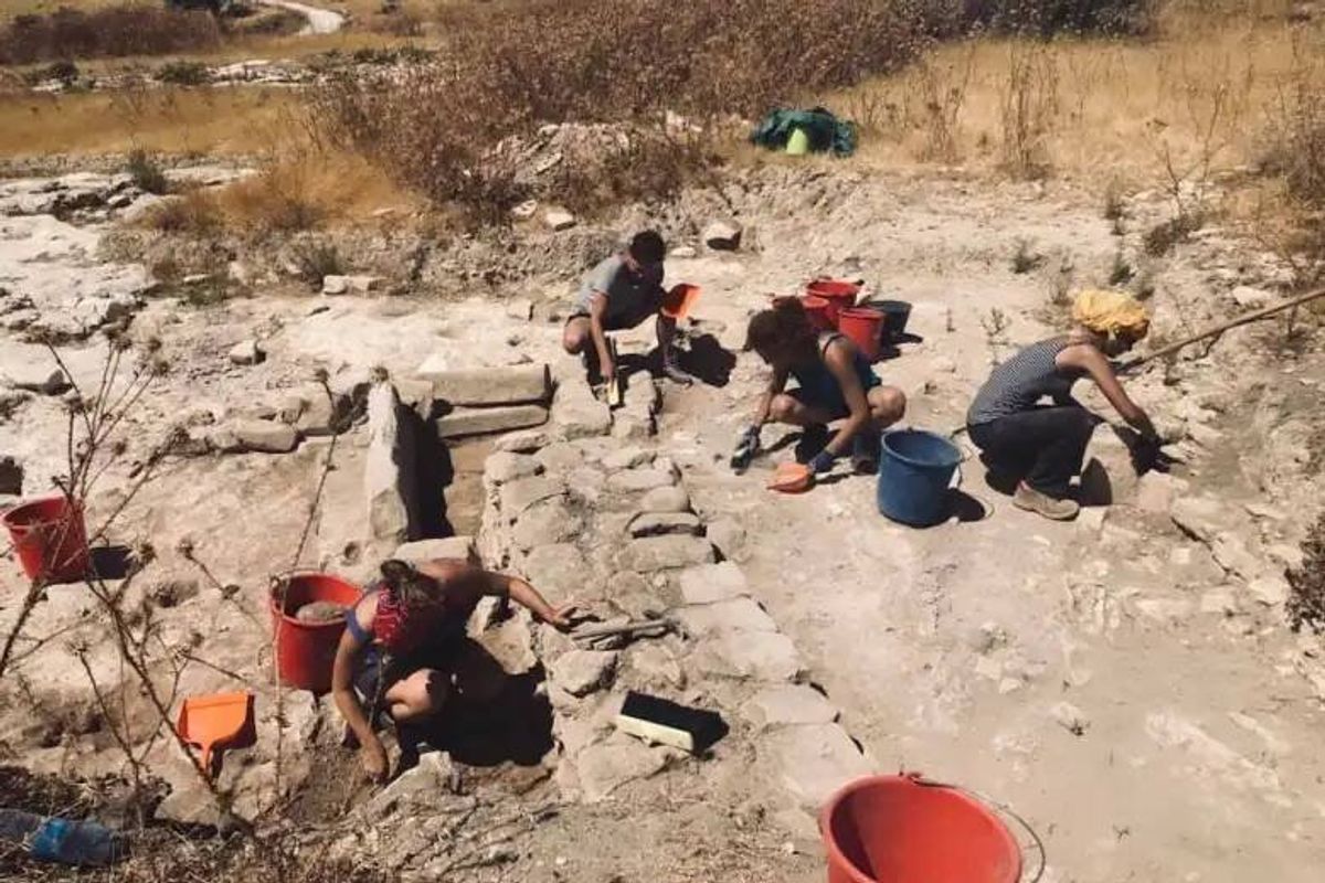 Archaeologists working at the Erimi site
