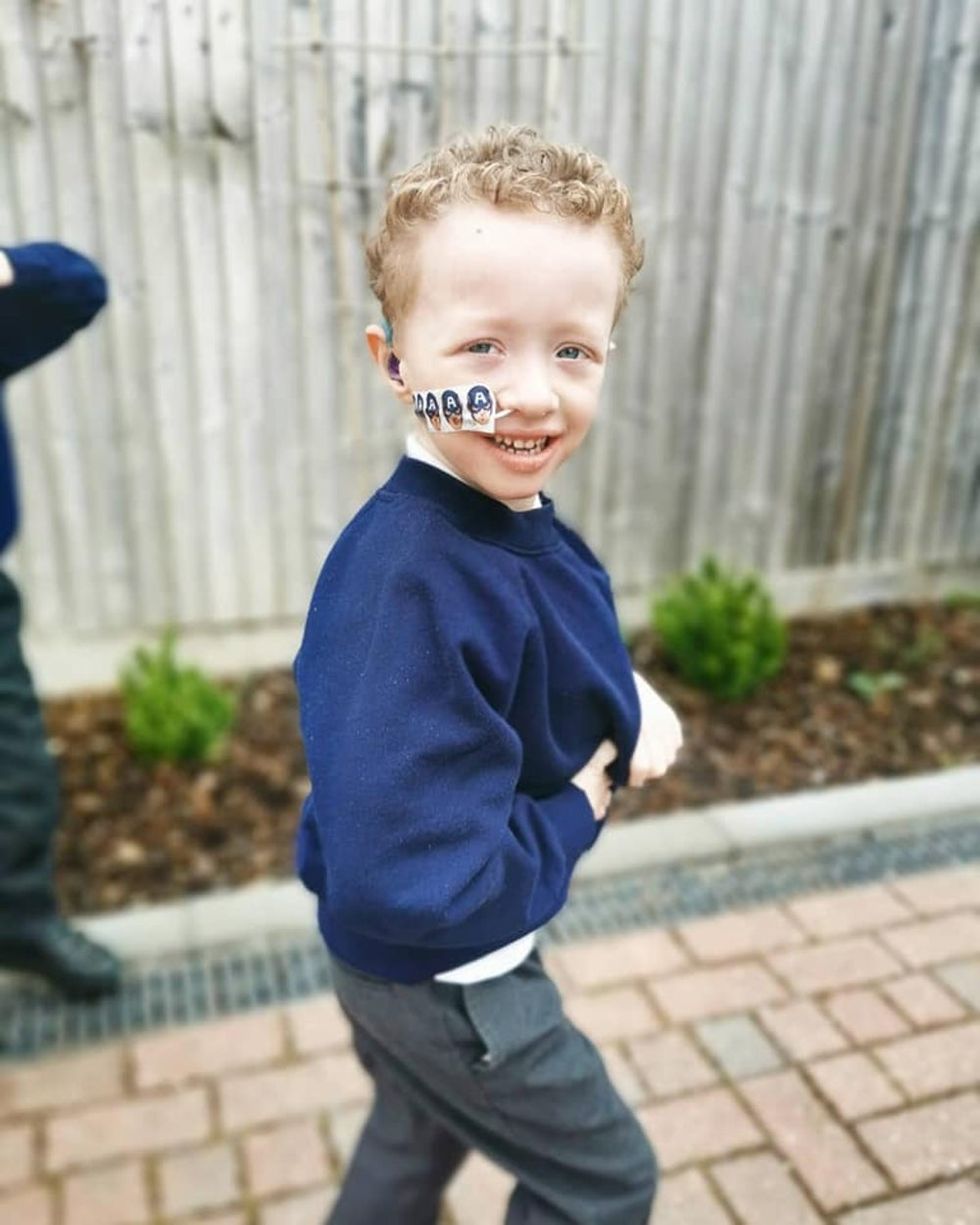 Archie Wilks in his school uniform