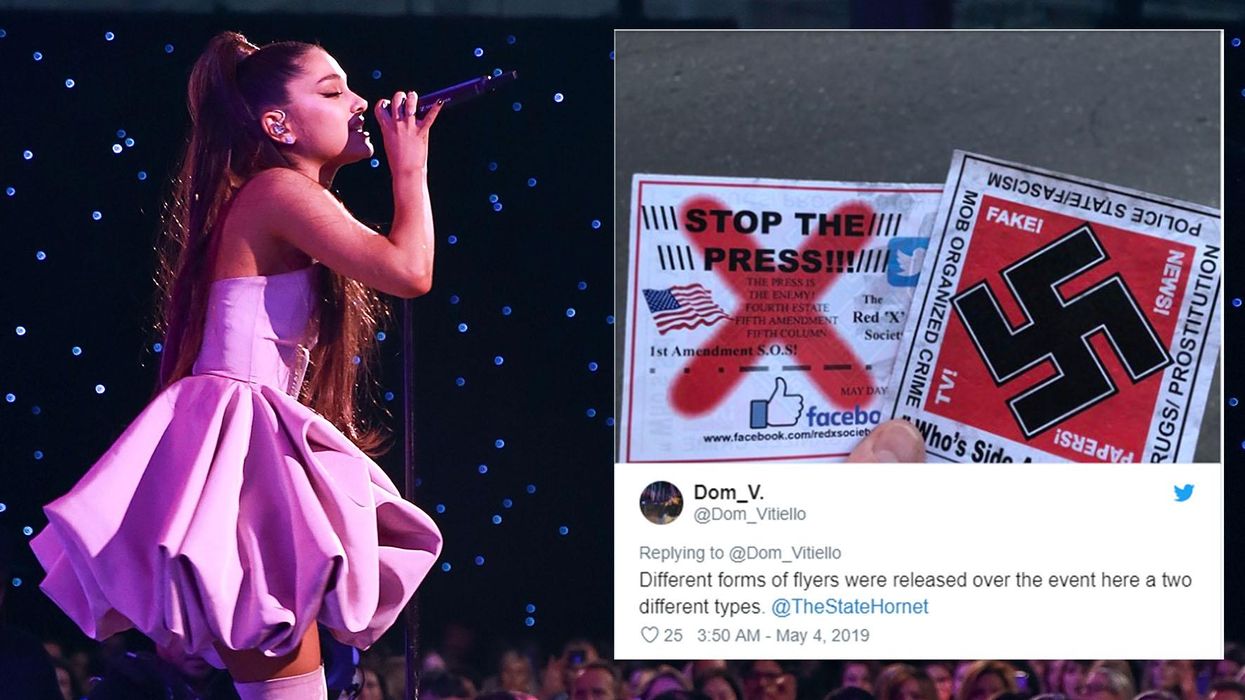 Ariana Grande and the offending leaflets