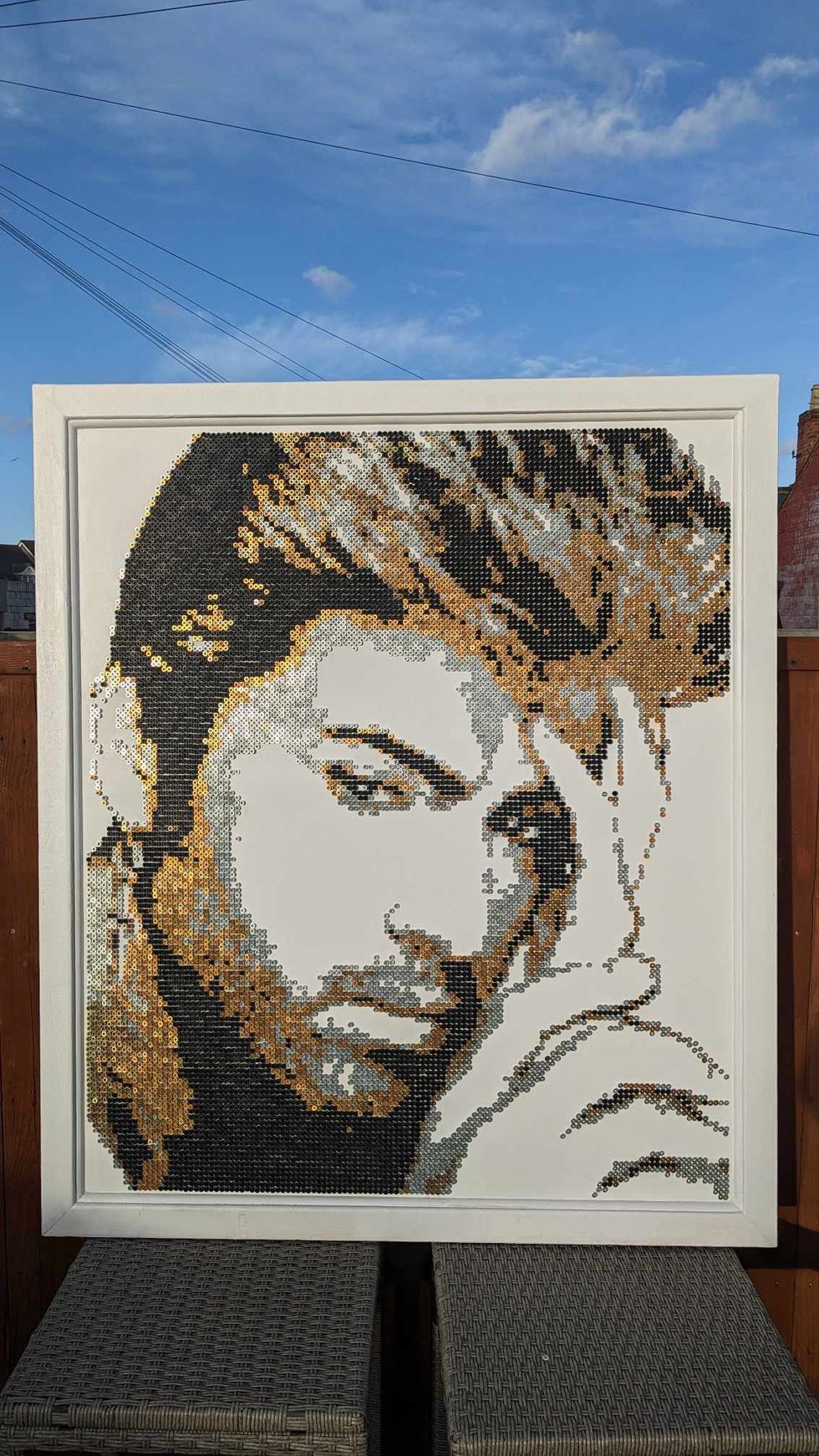 Arte hecho con tornillos.