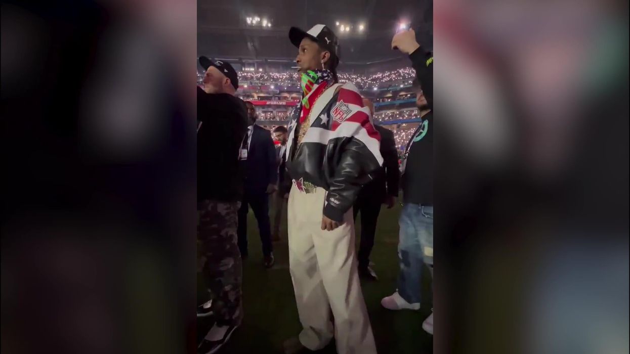 ASAP Rocky cheerleading for Rihanna at the Super Bowl is relationship goals