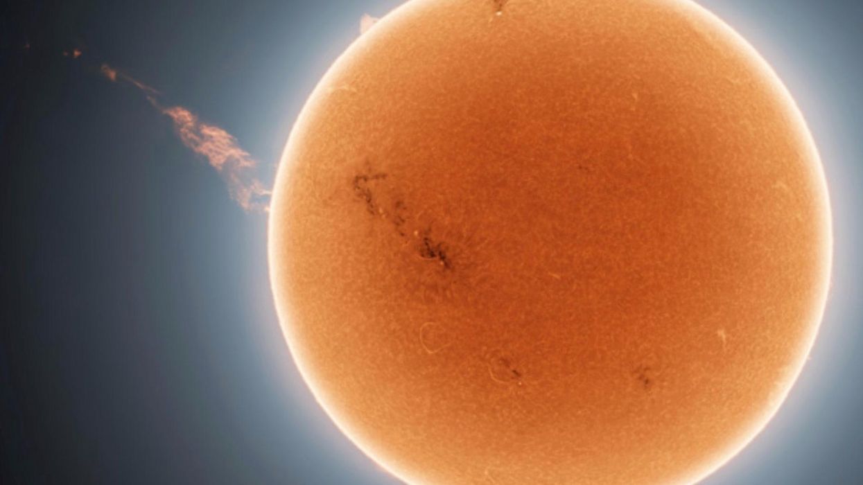 Nasa captures image of the Sun 'smiling' back at Earth