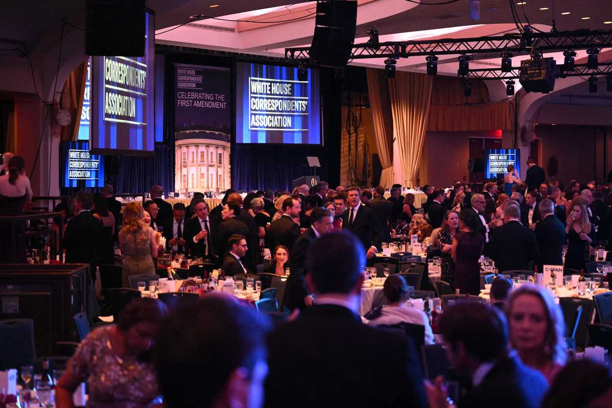 Attendees in the White House Correspondents' Dinner ballroom.
