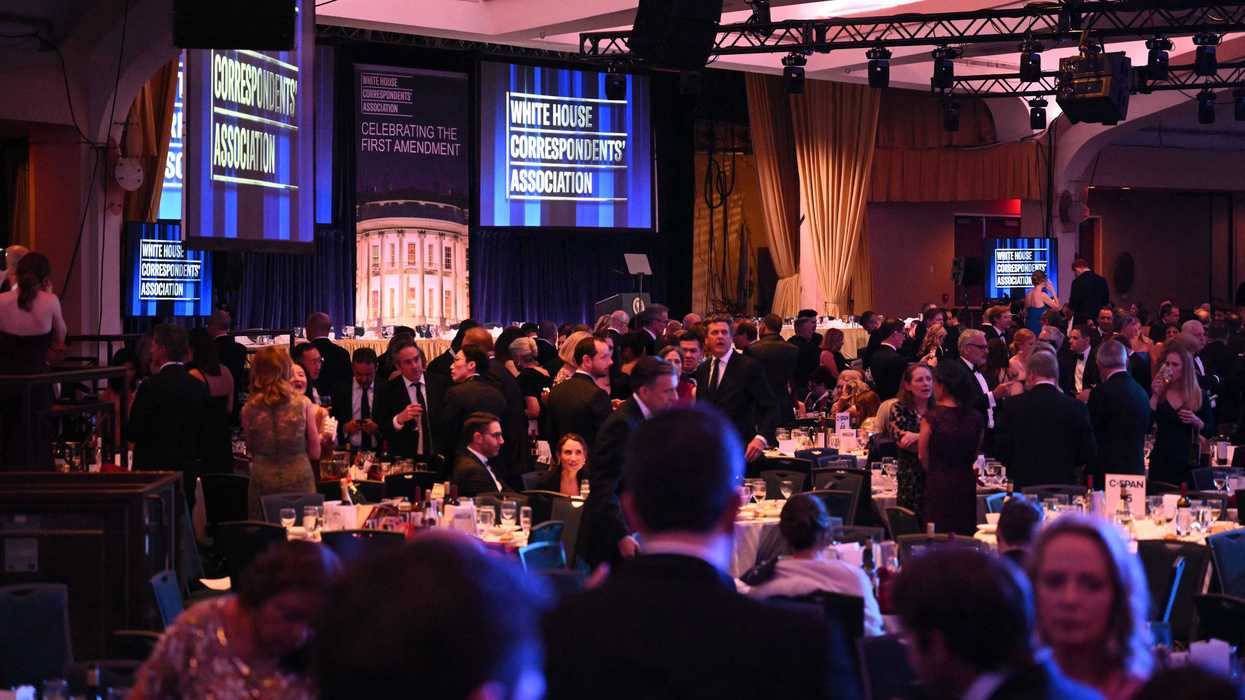 Attendees in the White House Correspondents' Dinner ballroom.