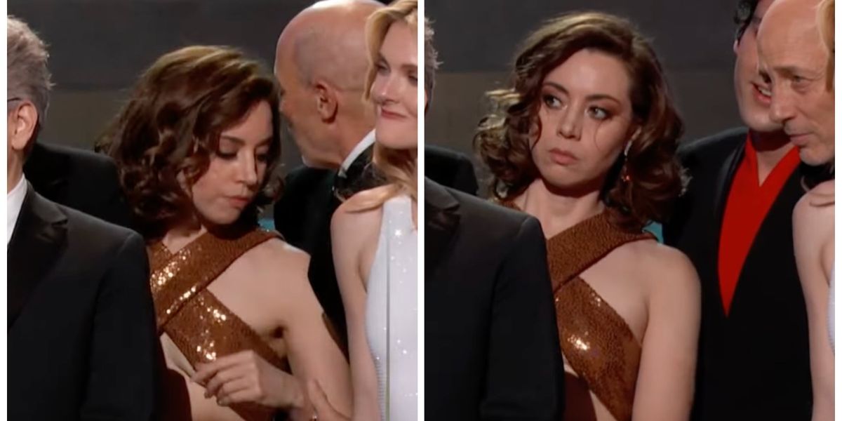 Aubrey Plaza looked angry at SAG Awards after being warned about her