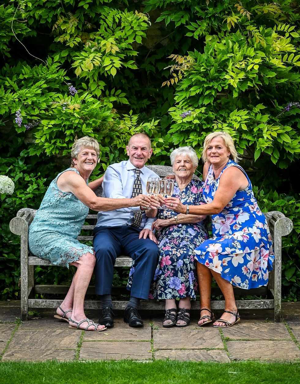 Audrey Cobb, 87, and her three children David Cobb, 67, Carol Nobbs, 55 and 60-year-old Sandra Digby, have each won a share of \u00a31,000,000 after their syndicate's lottery numbers came in. (National Lottery/ PA)
