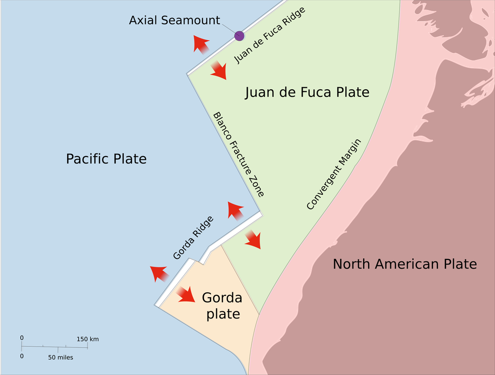 Axial Seamount map