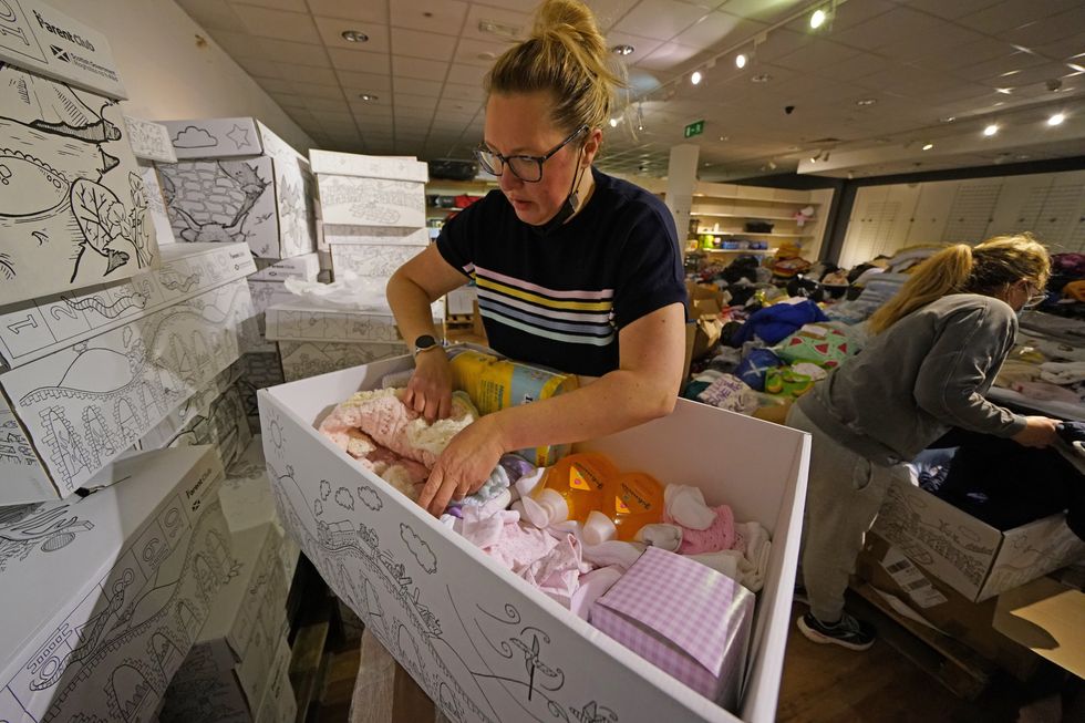 Thousands of baby boxes filled in Scotland for babies in Ukraine