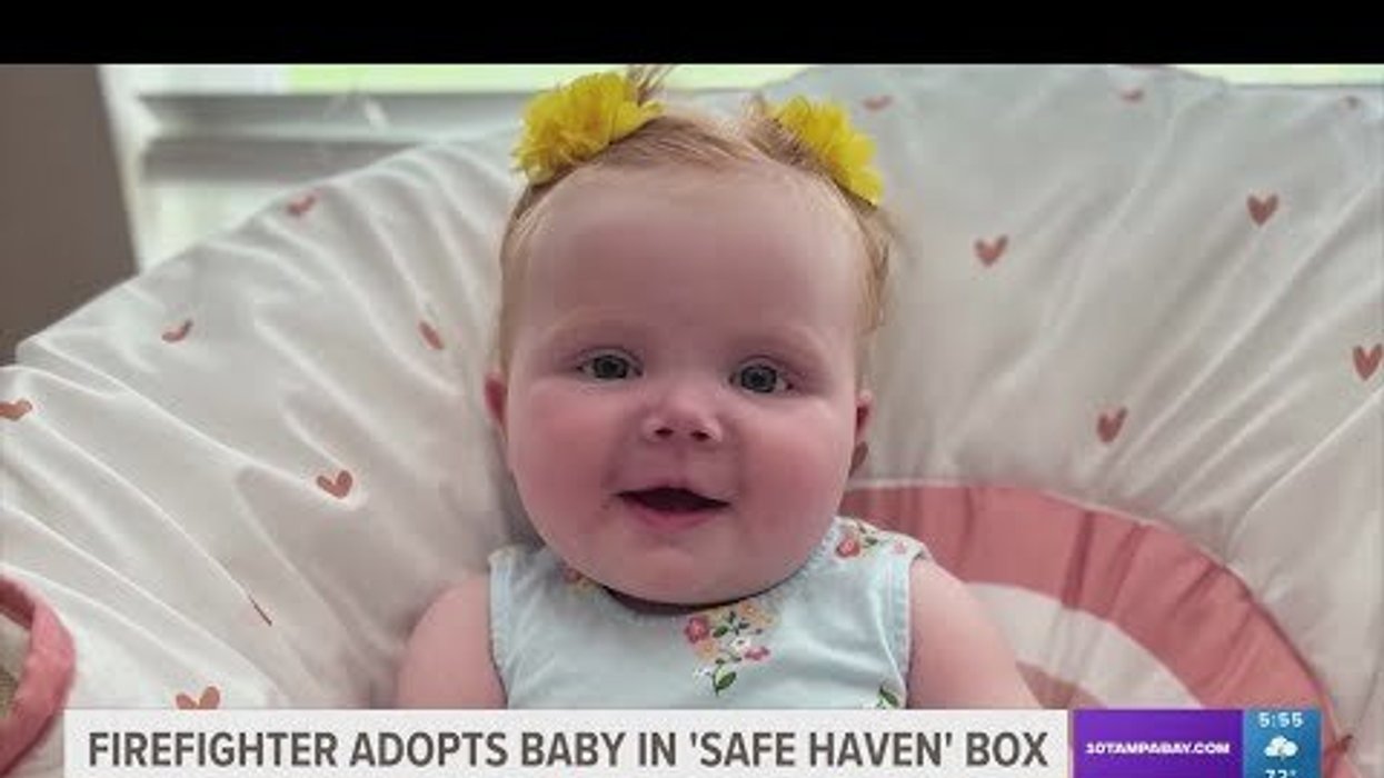 Baby Rescue Box Newborn baby left in Safe Haven Box adopted by firefighter | indy100