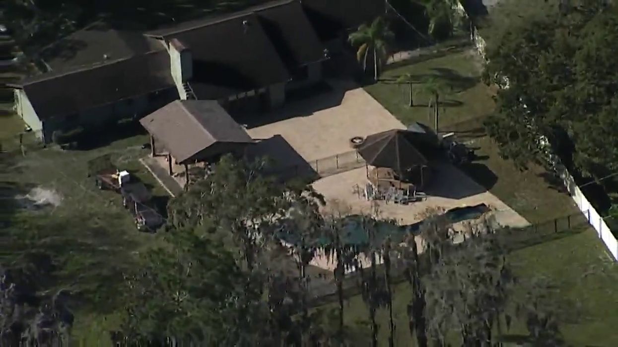 Bizarre custom swimming pool shaped like revolver spotted in Florida