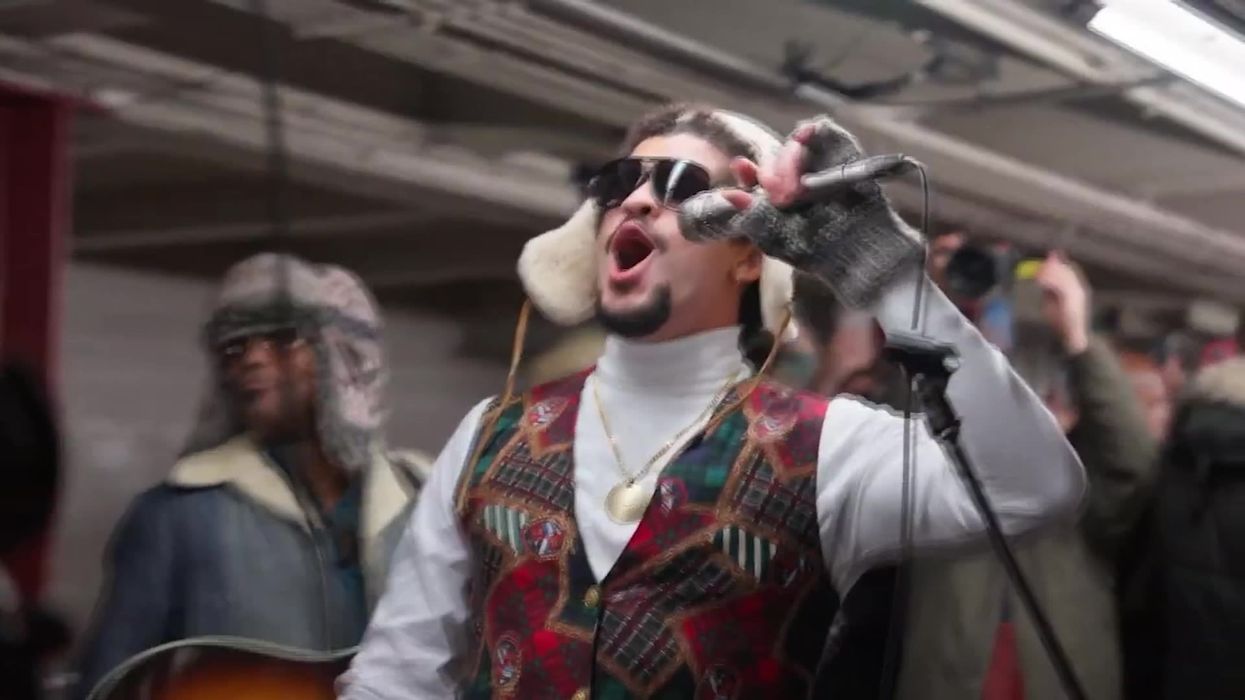 Bad Bunny busks undercover on New York subway – surprising unsuspecting fans