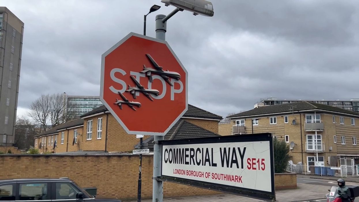 Banksy ‘calls for Gaza ceasefire’ with new stop sign artwork - until it got removed an hour later