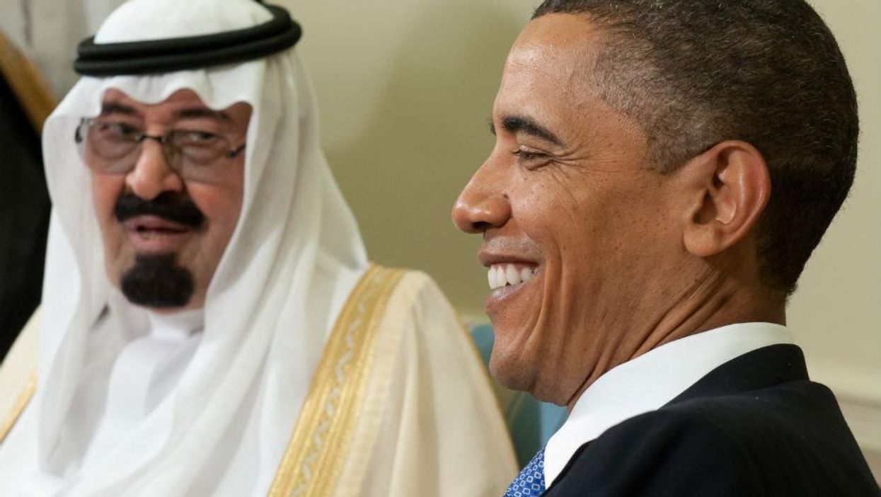 Barack Obama with King Abdullah of Saudi Arabia
