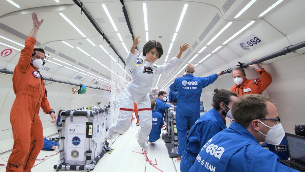 Barbie takes zero-gravity flight to inspire young girls (ESA/PA)