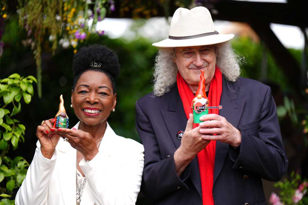 Stars show off their gnomes as Chelsea Flower Show gets under way