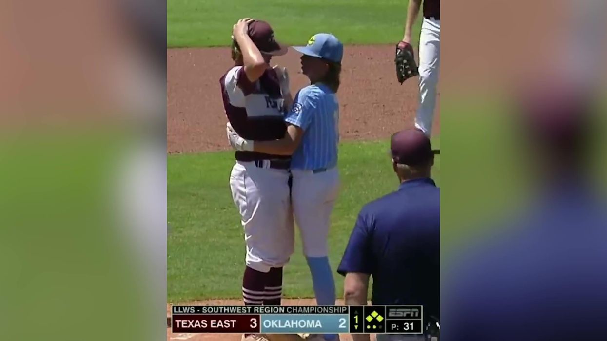 Baseball batter consoles rival player who hit him in wholesome moment