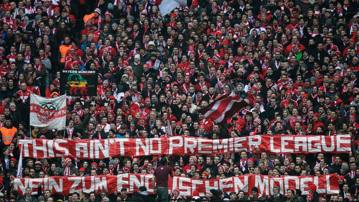 Bayern fans during their 8-0 win over Hamburg on Saturday