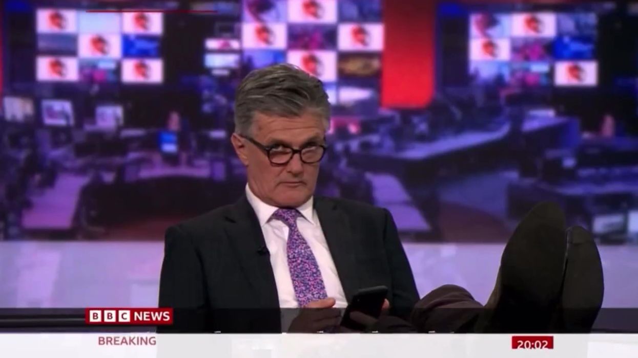 BBC News accidentally cuts to news anchor with feet up on desk