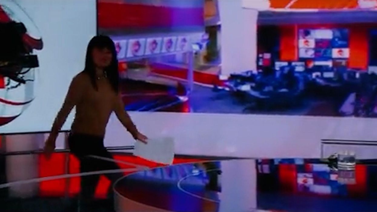 BBC presenter forced to chase 'out of control' camera across studio on live TV