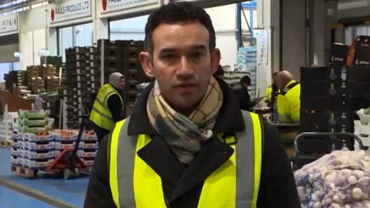 Live news interrupted by man mistaking reporter for factory worker