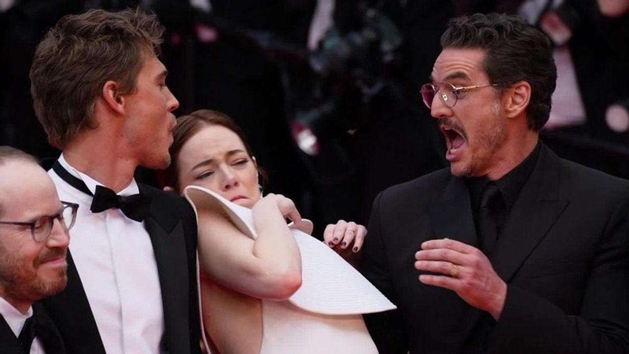 Pedro Pascal and Emma Stone get into fight with uninvited guest on Cannes red carpet